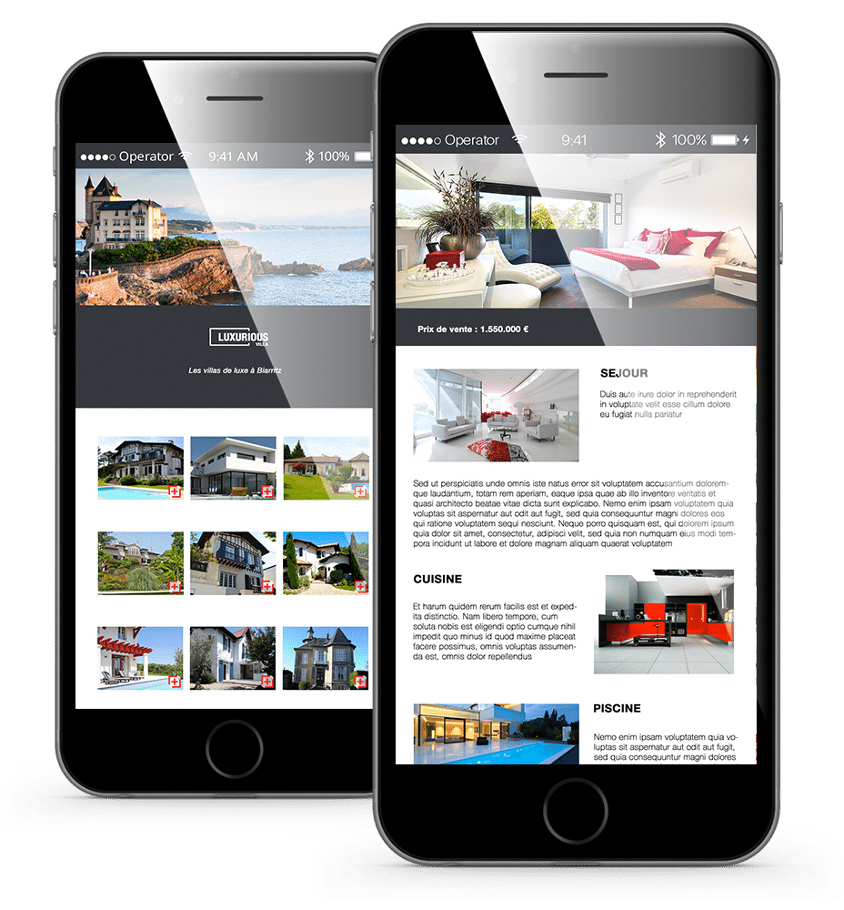 Création d'applications mobiles immobilières - Agence web id&a